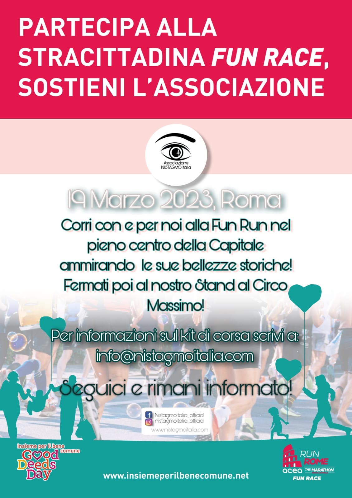 locandina per la corsa Fun Race Roma 2023
