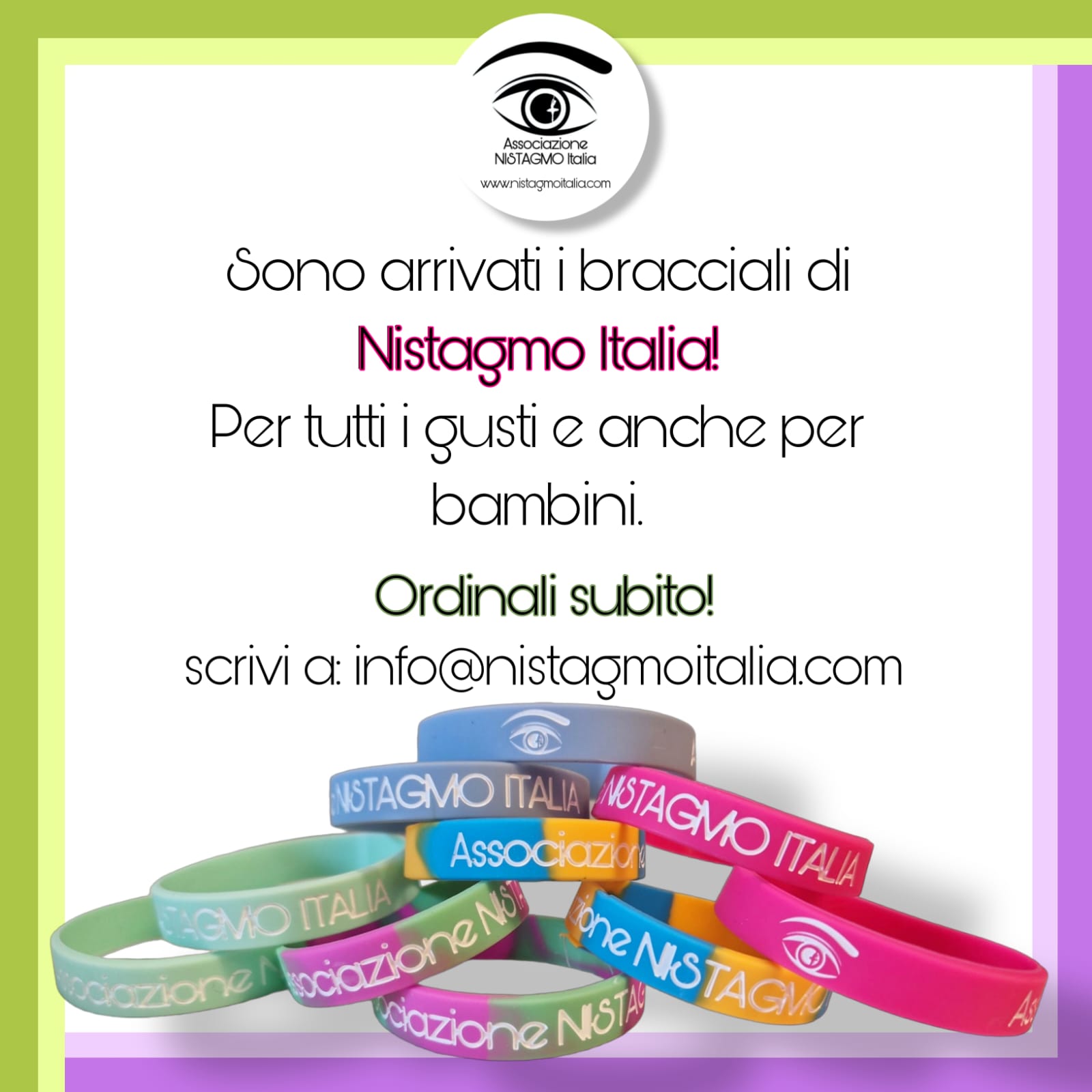 sono arrivati i bracciali di nistagmo Italia